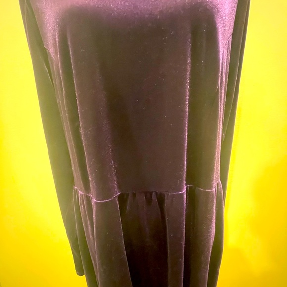 Wednesday Addams Purple Velvet Babydoll Dress Dark Academia Goth 90s Y2K Punk 1X - Picture 6 of 7